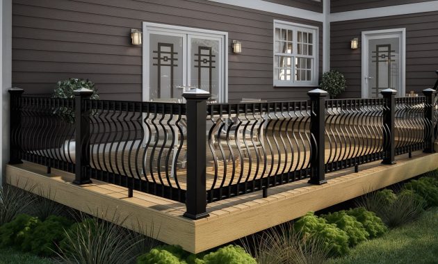 Curved Metal Deck Railings Deck Patio Railing Metal Deck within size 2200 X 1236