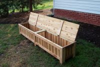 Custom Made Custom Western Red Cedar Patio Storage Bench Patio In intended for proportions 1600 X 1200