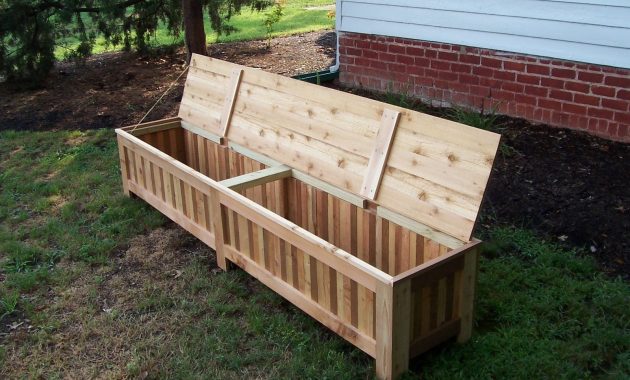 Custom Made Custom Western Red Cedar Patio Storage Bench Patio In intended for proportions 1600 X 1200