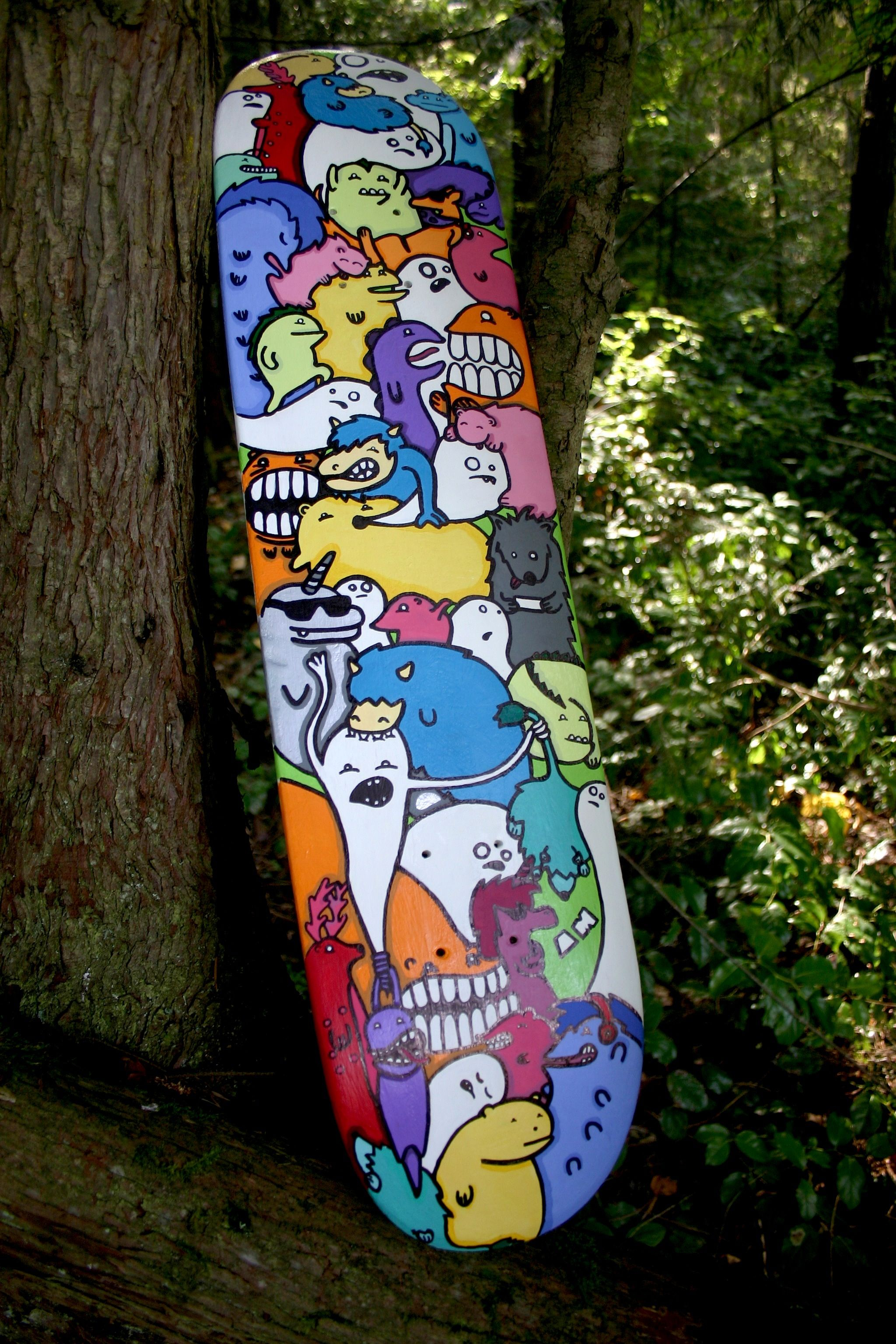 Custom Skateboard Done In Acrylic And Sharpie Art Skateboard in sizing 2048 X 3072