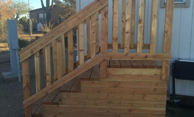 Custom Steps For Mobile Home Bad Az Woodworks Mobile Home regarding measurements 1500 X 2000