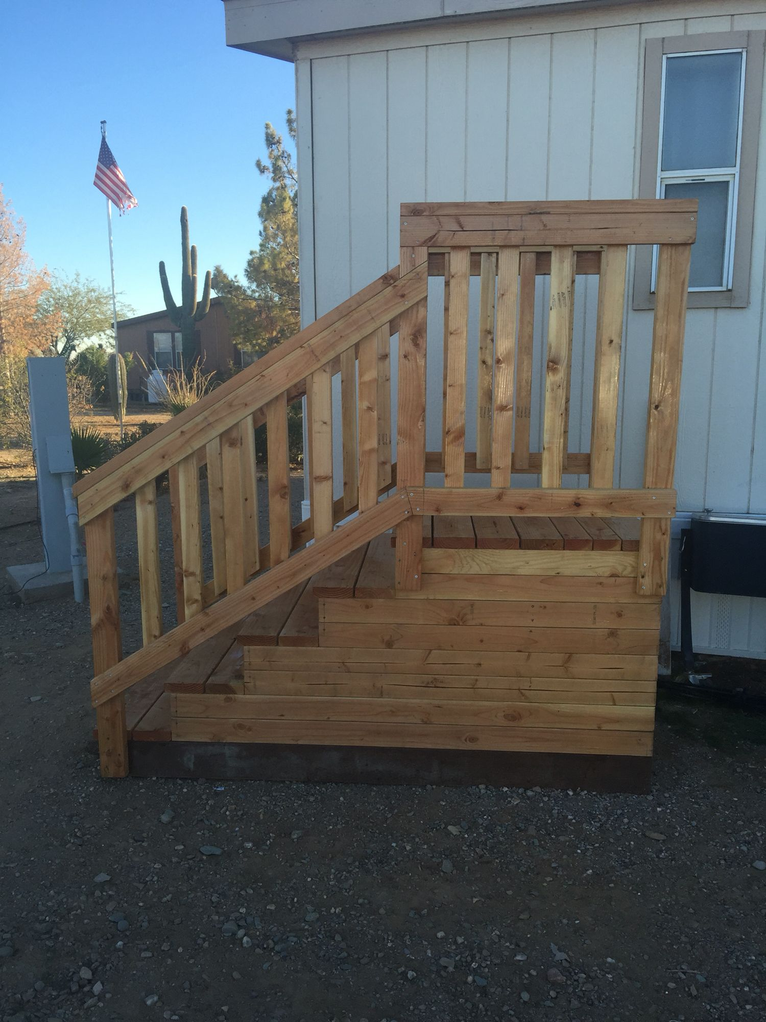 Custom Steps For Mobile Home Bad Az Woodworks Mobile Home regarding measurements 1500 X 2000