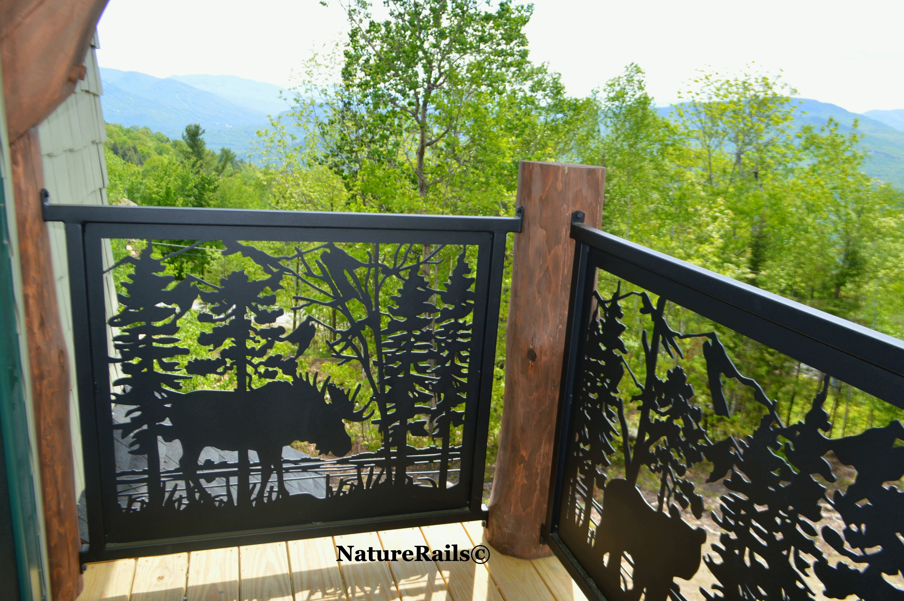 Custom Wildlife Railing Panels For Your Deck Or Balcony Powder in measurements 3000 X 1996