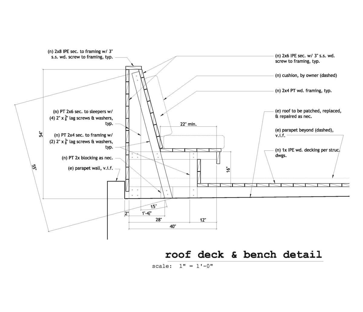 Deck Bench Id Detail Drawings En 2019 Deck Framing Deck with measurements 1200 X 1029