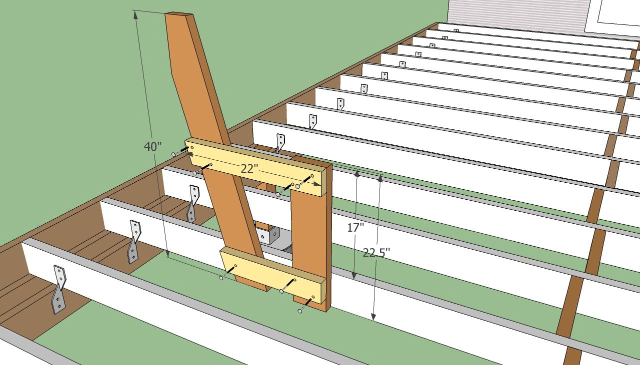 Deck Bench Plans Free Diy Diy Deck Deck Framing Deck Building with measurements 1280 X 731