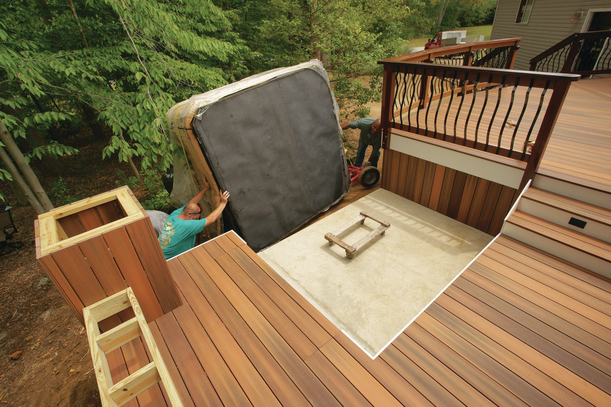 Deck Design Ideas With Hot Tub And Best Deck Design App Decks inside proportions 2000 X 1333