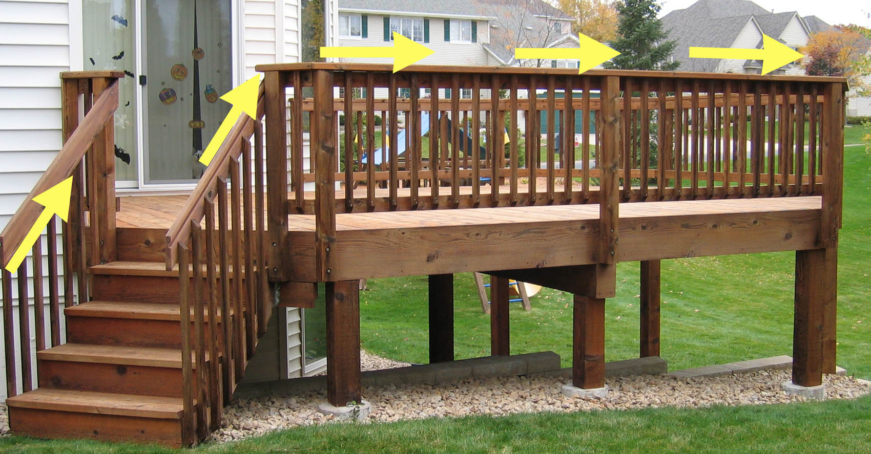 Deck Design Wood Deck Railing Design Ideas The Metal Deck Throughout within proportions 1700 X 887