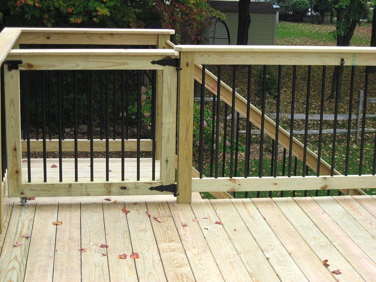 Deck Gate For The Home Deck Gate Deck Railings Wood Deck Railing pertaining to dimensions 1280 X 959