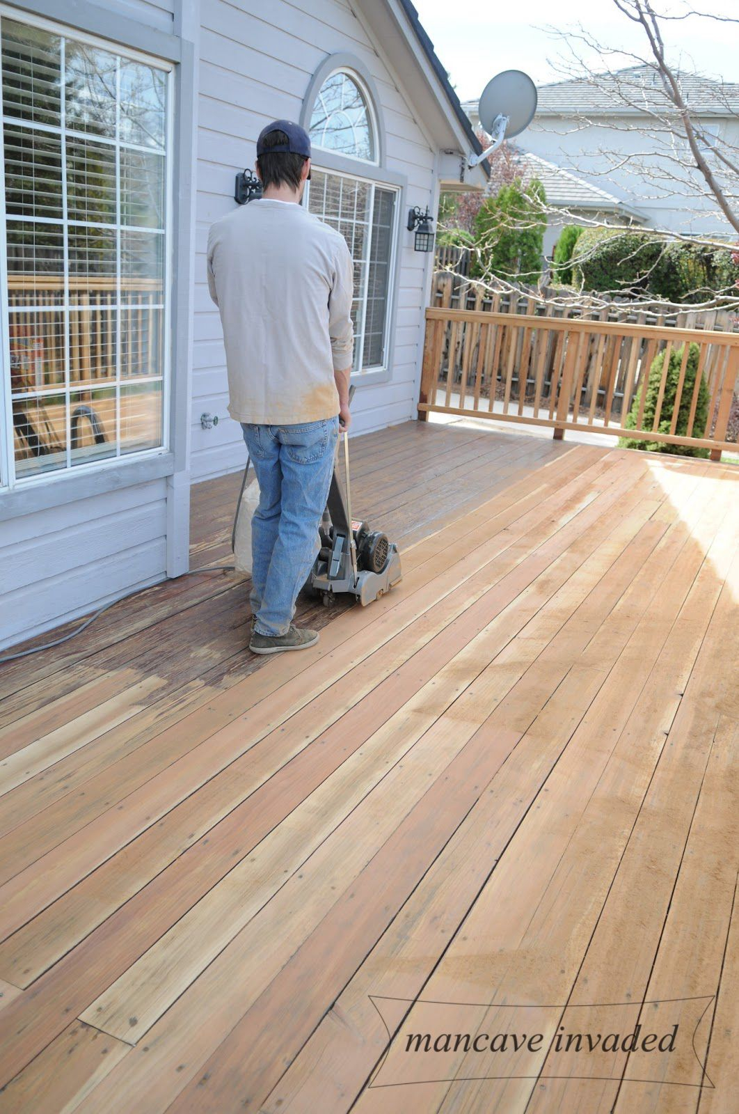 Deck Refinishing Mancave Invaded Deck Refinishing Deck Deck for size 1062 X 1600