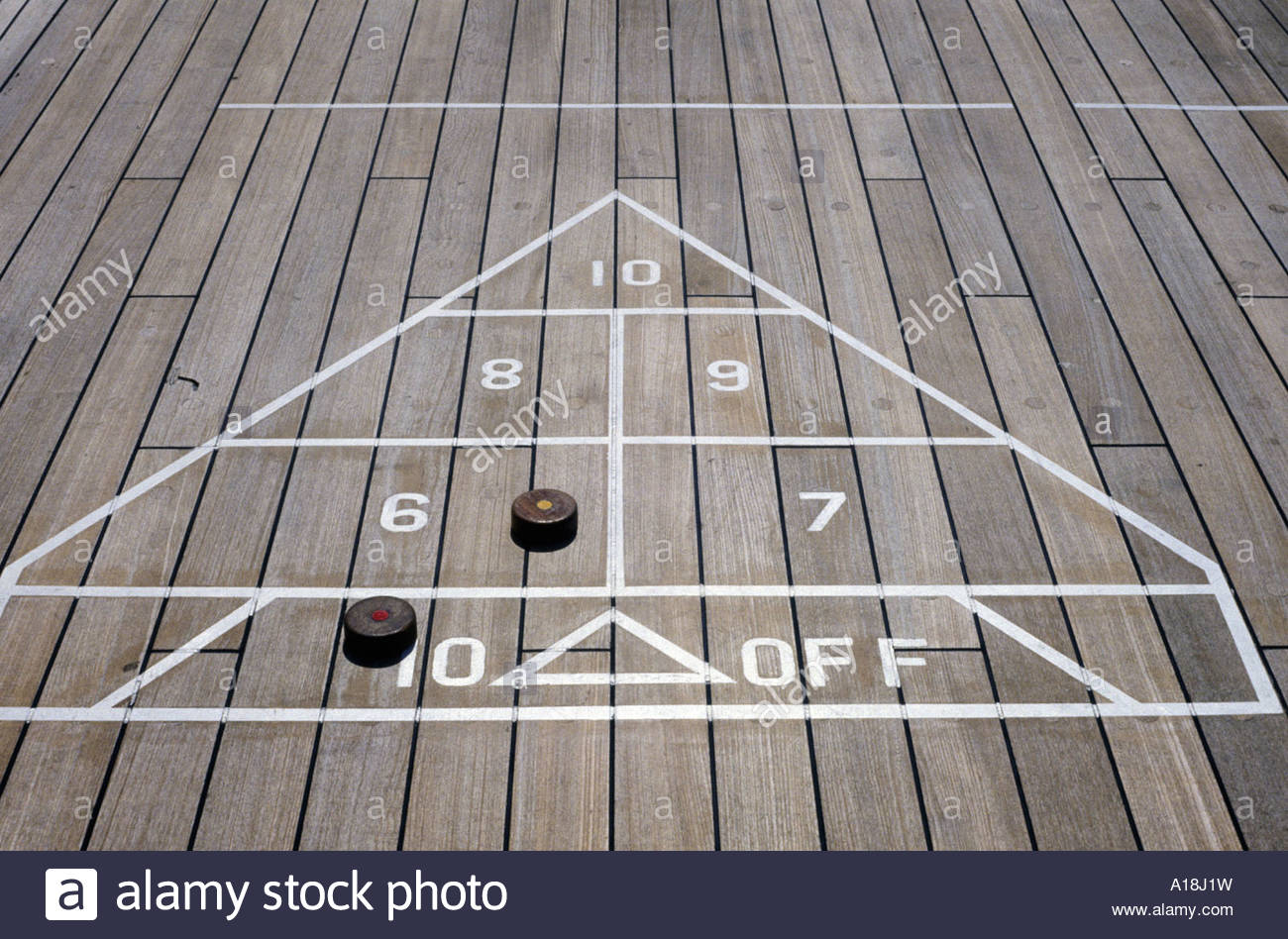 Deck Shuffleboard On A Cruise Ship Stock Photo 10179252 Alamy intended for proportions 1300 X 948