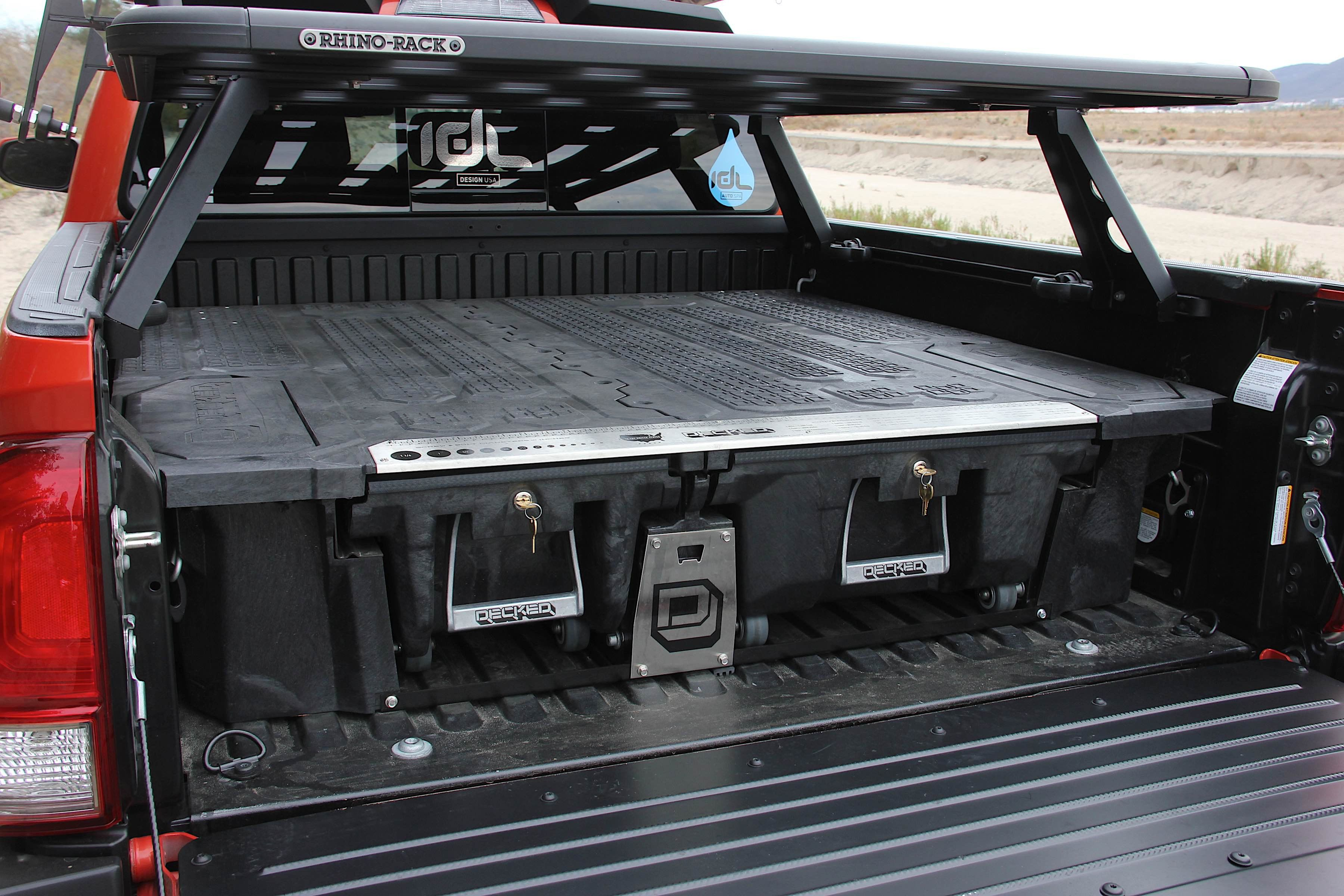 Decked Out Toyota Tacoma With Decked In Bed Storage System Toyota with measurements 3600 X 2400