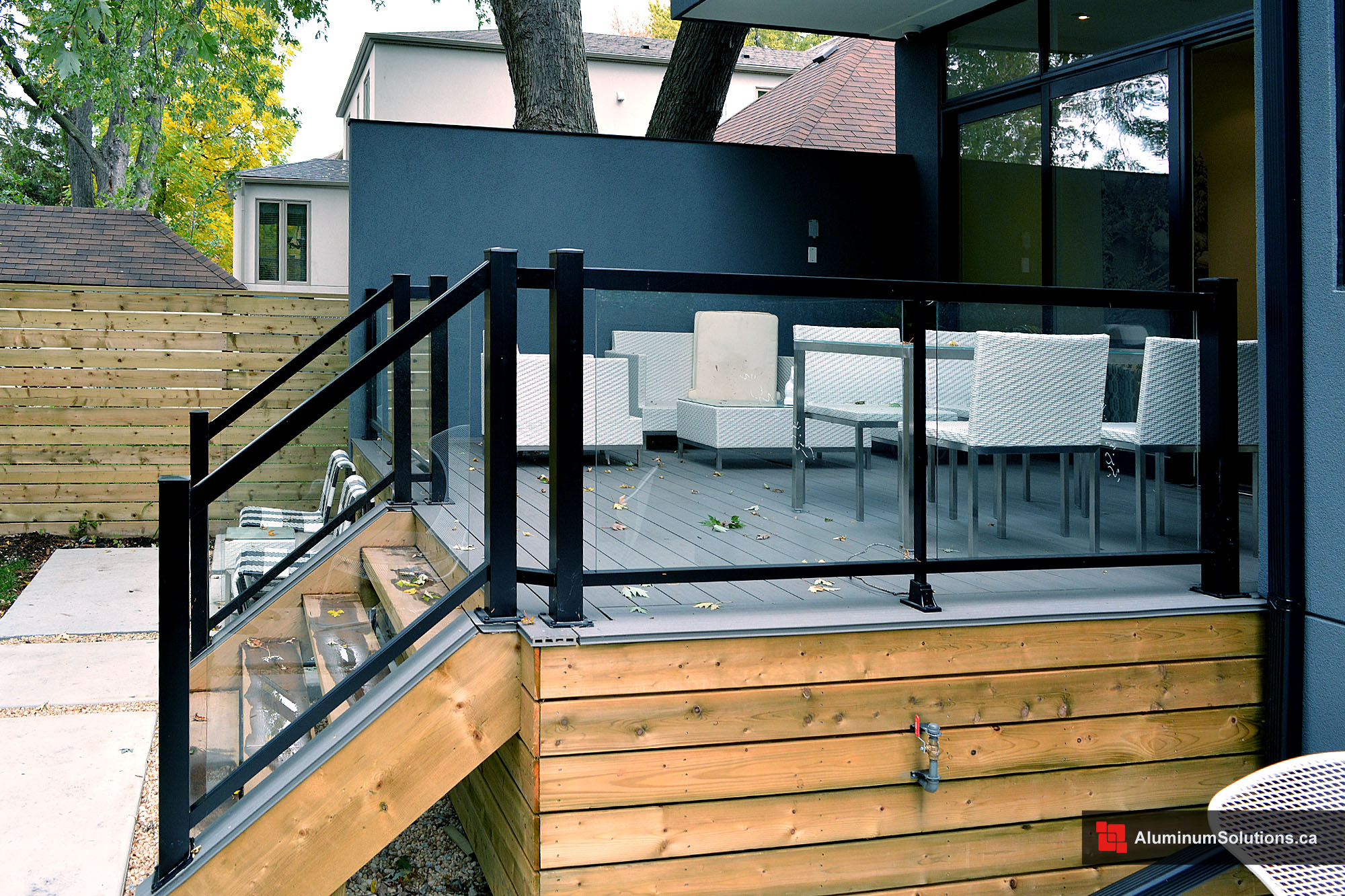 Decking Glass Deck Railing For Classy Deck Railing Material Ideas for size 2000 X 1333