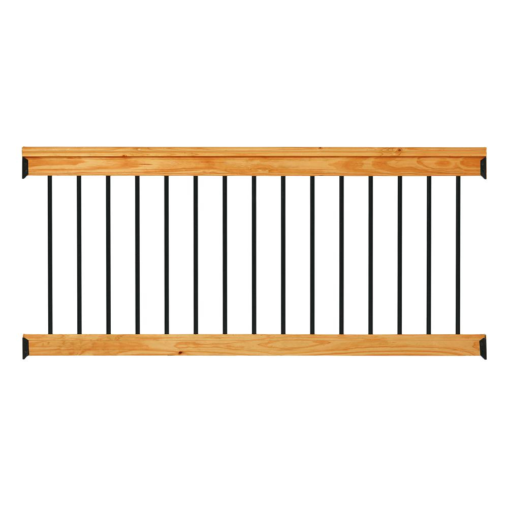 Deckorail Western Red Cedar 6 Ft Railing Kit With Black Aluminum intended for size 1000 X 1000
