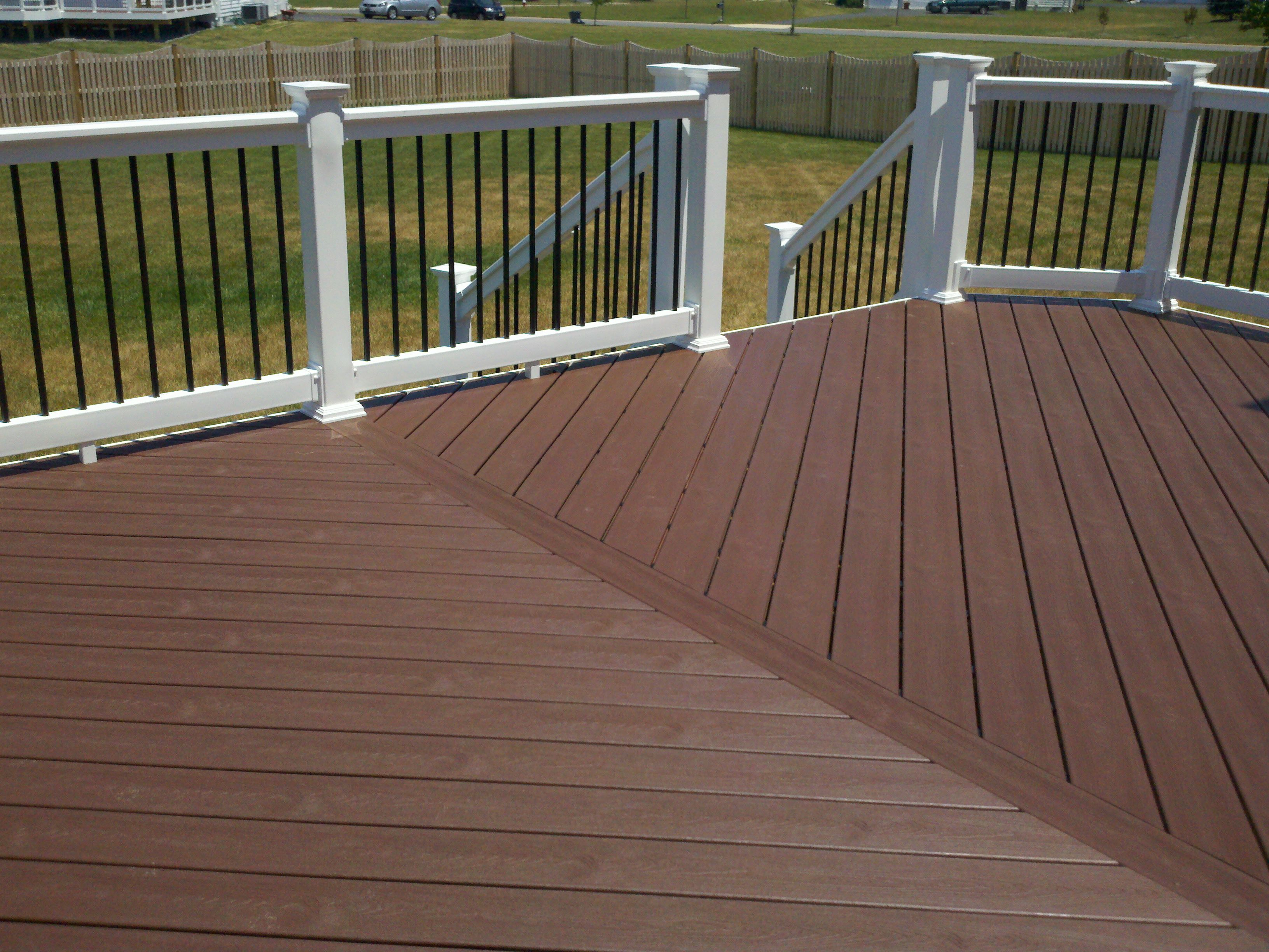 Decorative Black Azek Rail Exciting Trex Decking With Dark with dimensions 3264 X 2448