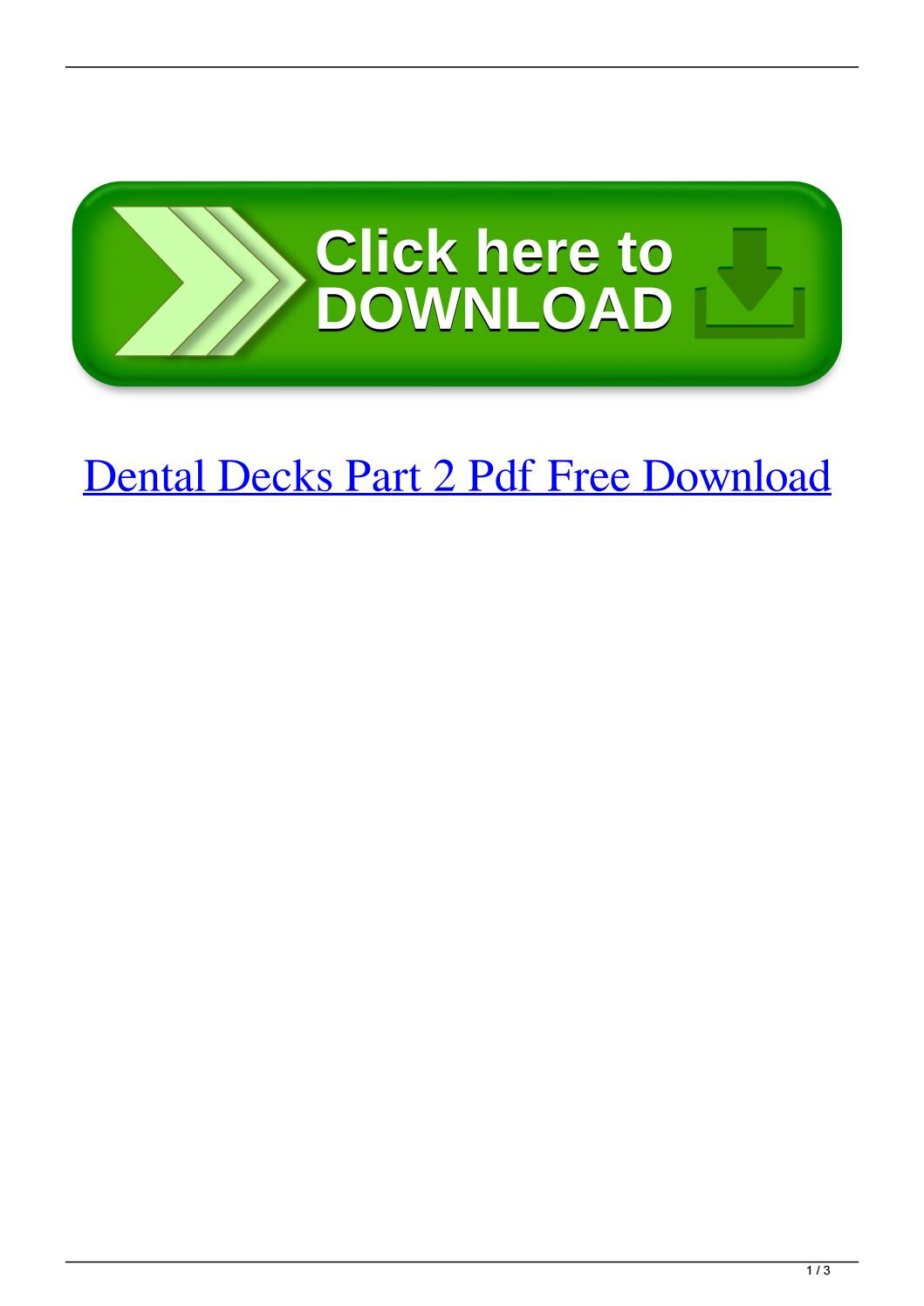 Dental Decks Part 2 Pdf Free Download Sonecvile Issuu throughout size 1059 X 1497