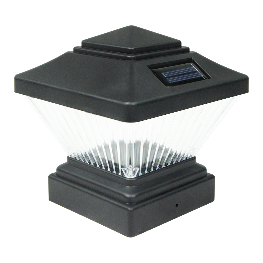 Details About 8 Black Outdoor Garden Solar Led Post Deck Cap Square Fence Light Landscape Lamp within measurements 1000 X 1000