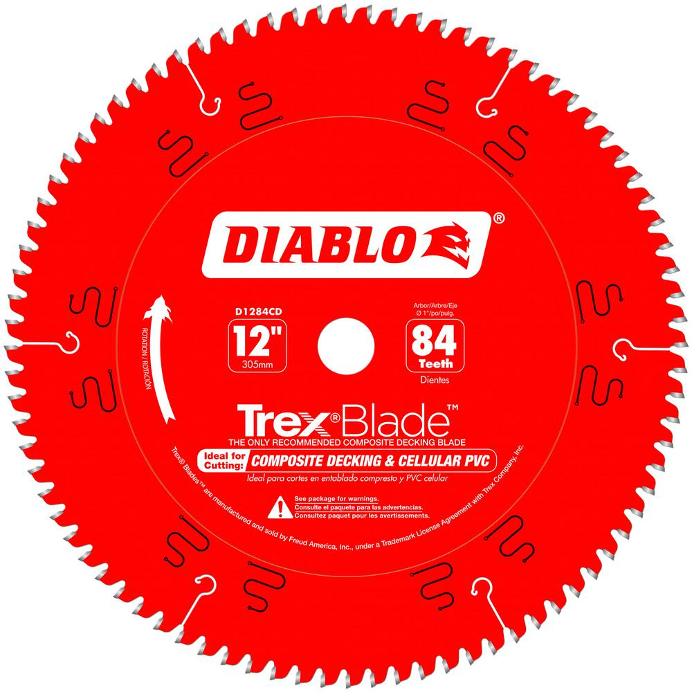 Diablo 12 In X 84 Tooth Trexcomposite Material Cutting Saw Blade regarding sizing 1000 X 1000