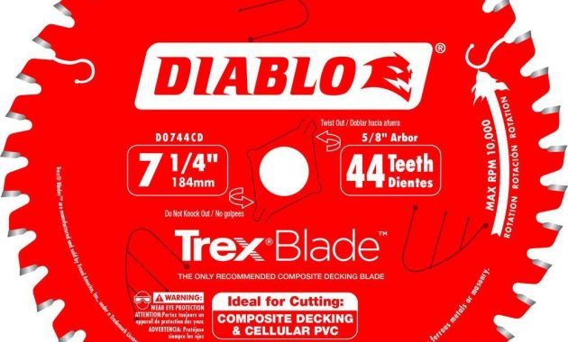 Diablo 7 14 In X 44 Tooth Trexcomposite Material Cutting Saw for proportions 1000 X 1000