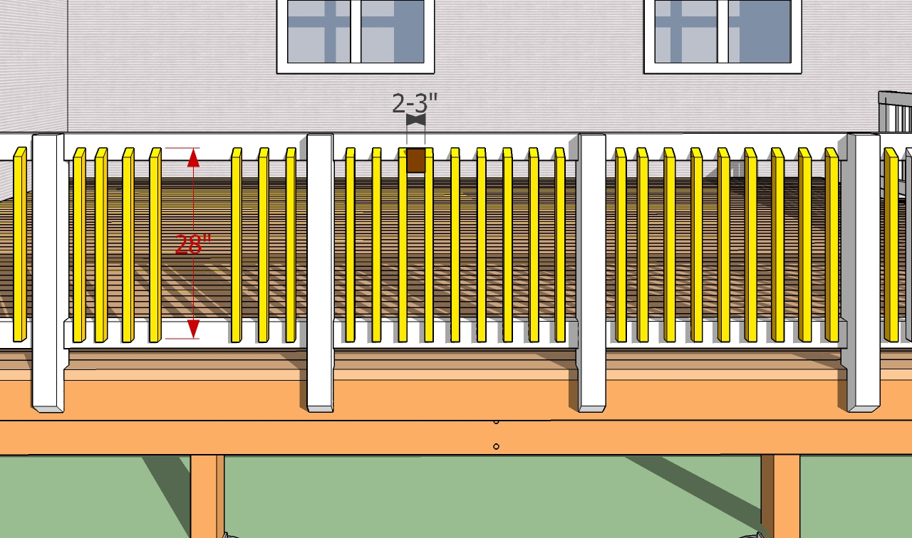 Distance Between Deck Railing Spindles And Deck Baluster Spacing within dimensions 1280 X 756