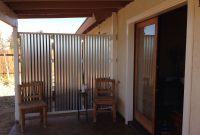 Diy Corrugated Privacy Screen And Wind Break Backyard Outdoor intended for size 3264 X 2448