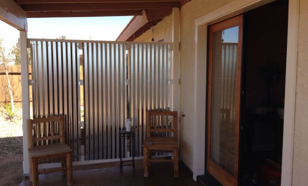 Diy Corrugated Privacy Screen And Wind Break Backyard Outdoor intended for size 3264 X 2448