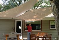 Diy Deck Awning With Painters Drop Cloth Canvas Grommets And Eye in measurements 2448 X 3264