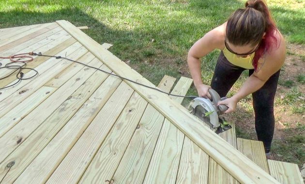 Diy Floating Deck Part 4 Trimming Deck Boards And Rounding The intended for size 1440 X 810