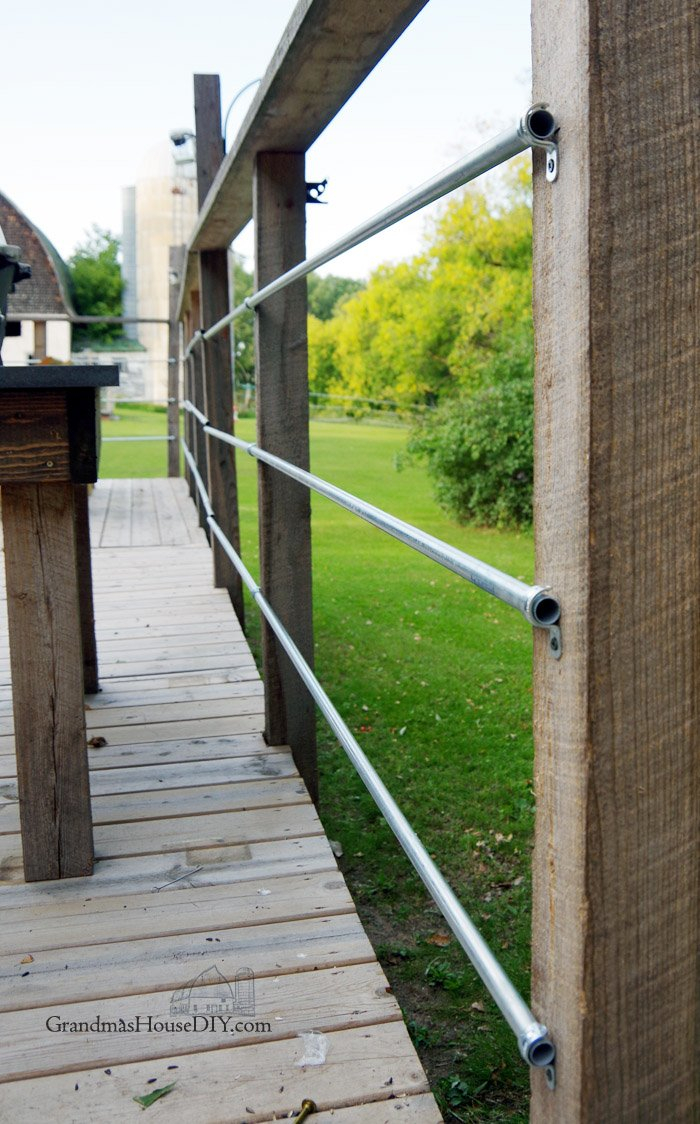 Diy Inexpensive Deck Rails Out Of Steel Conduit Easy To Do with regard to dimensions 700 X 1124