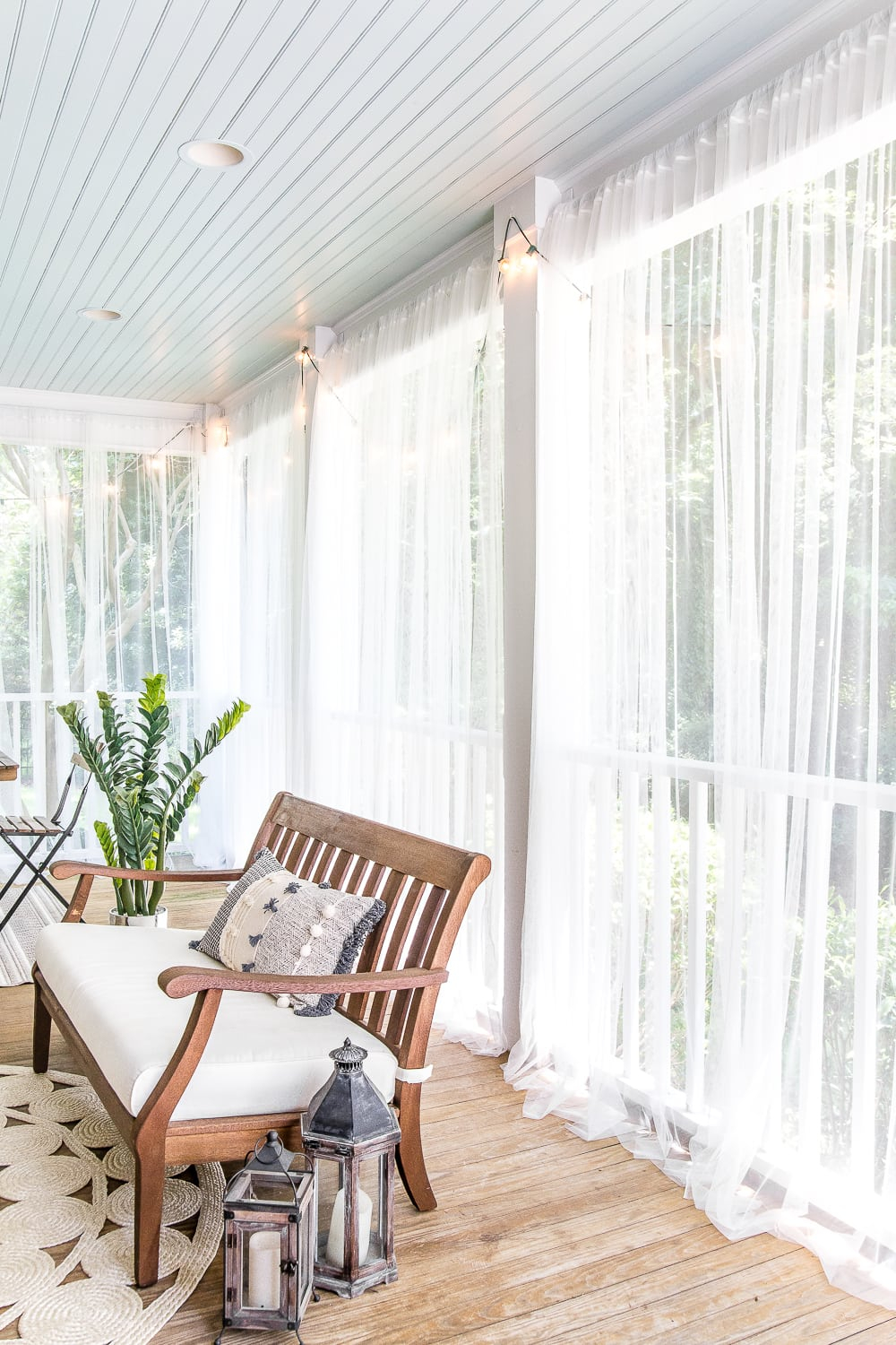 Diy Outdoor Curtains And Screened Porch For Under 100 Blesser House for size 1000 X 1500