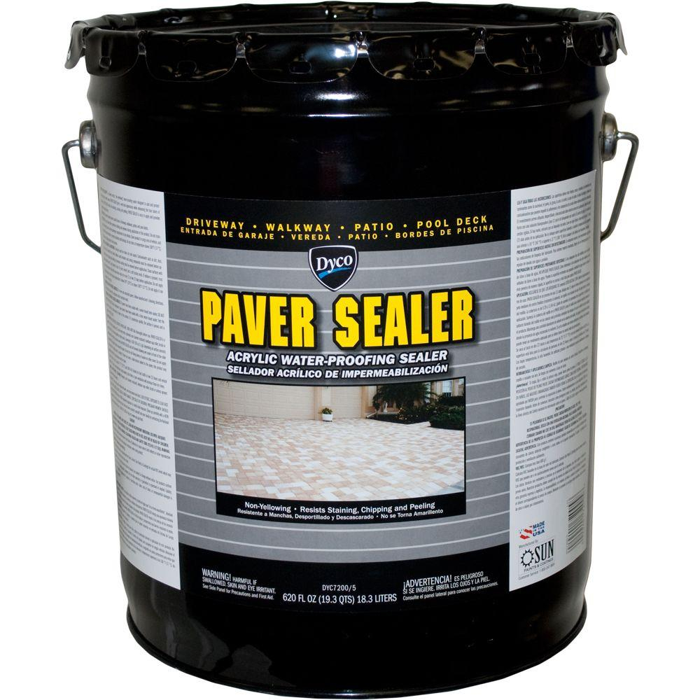 Dyco Paints Paver Sealer 5 Gal 7200 Clear Gloss Exterior Solvent Acrylic Sealer throughout size 1000 X 1000