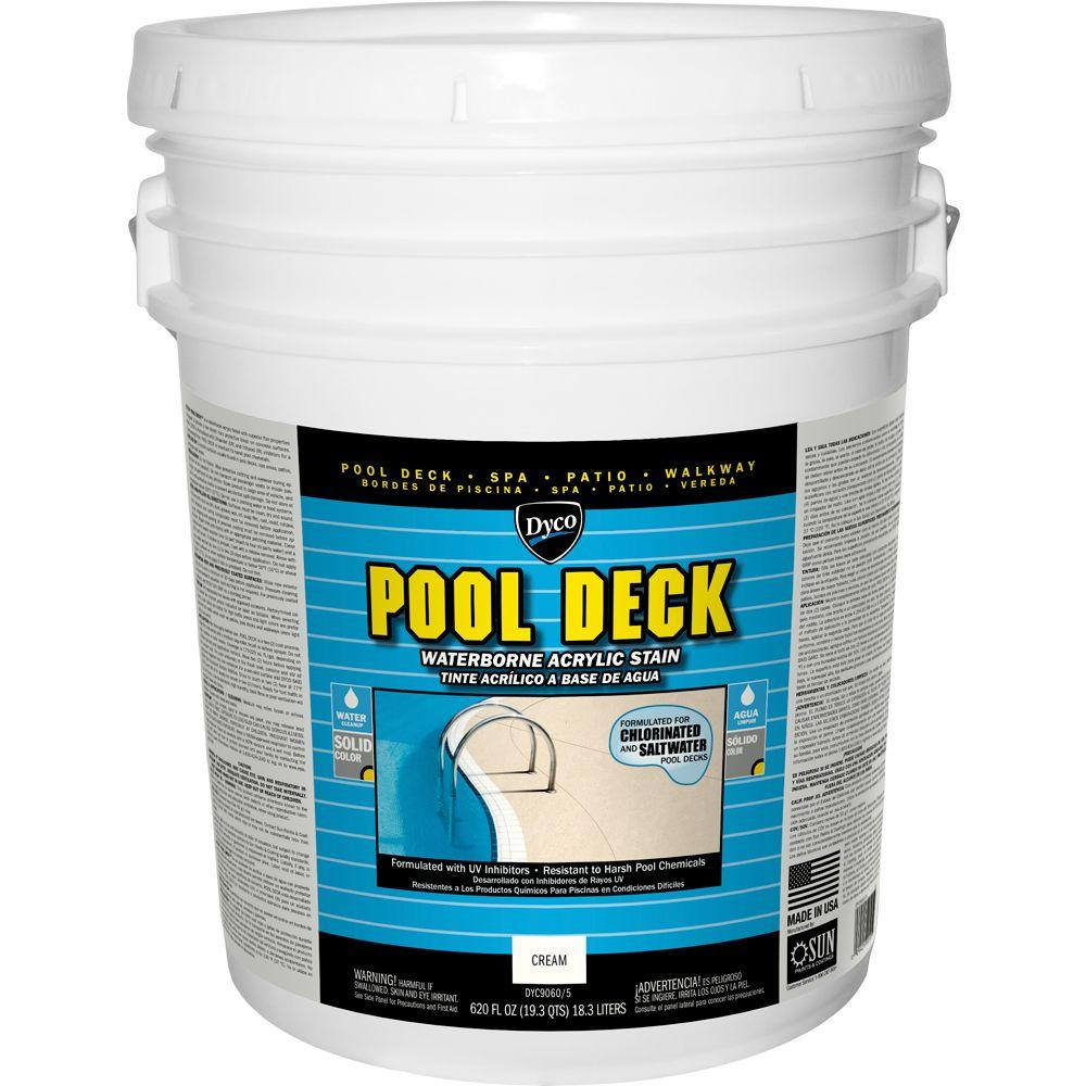 Dyco Paints Pool Deck 5 Gal 9060 Cream Low Sheen Waterborne Acrylic in size 1000 X 1000