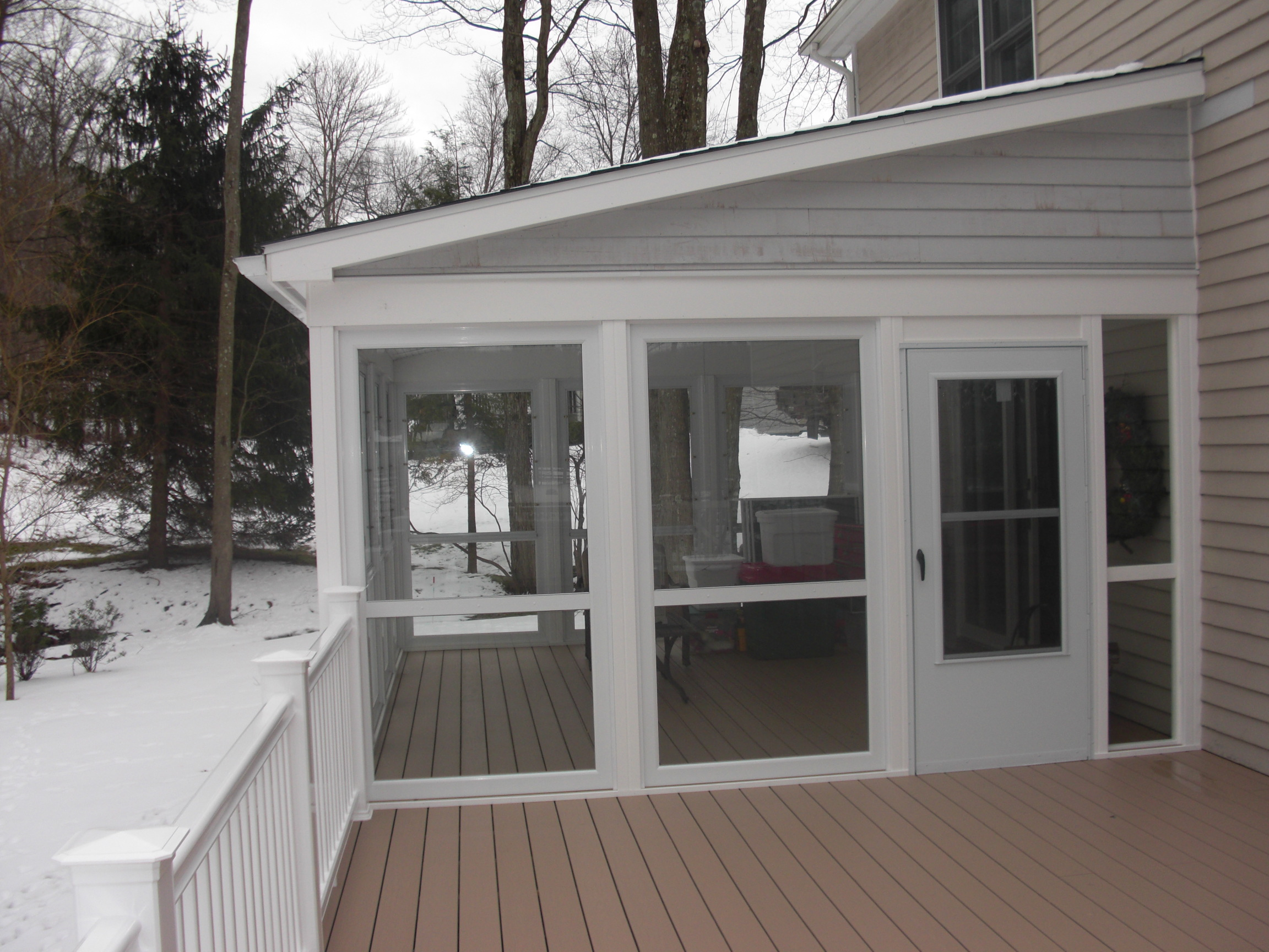 Enclose Your Screen Porch Custom Decks Of Fairfield County for proportions 2304 X 1728