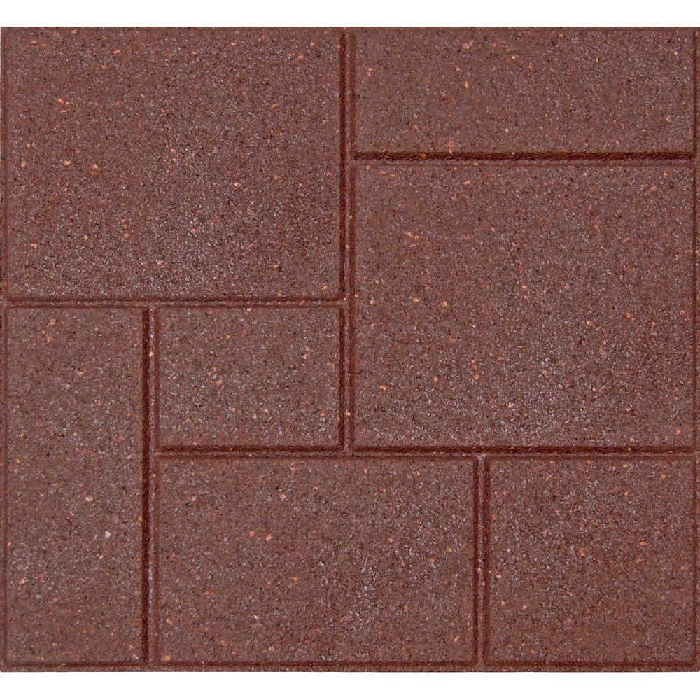 Envirotile Cobblestone 18 In X 18 In Terra Cotta Rubber Paver in size 1000 X 1000