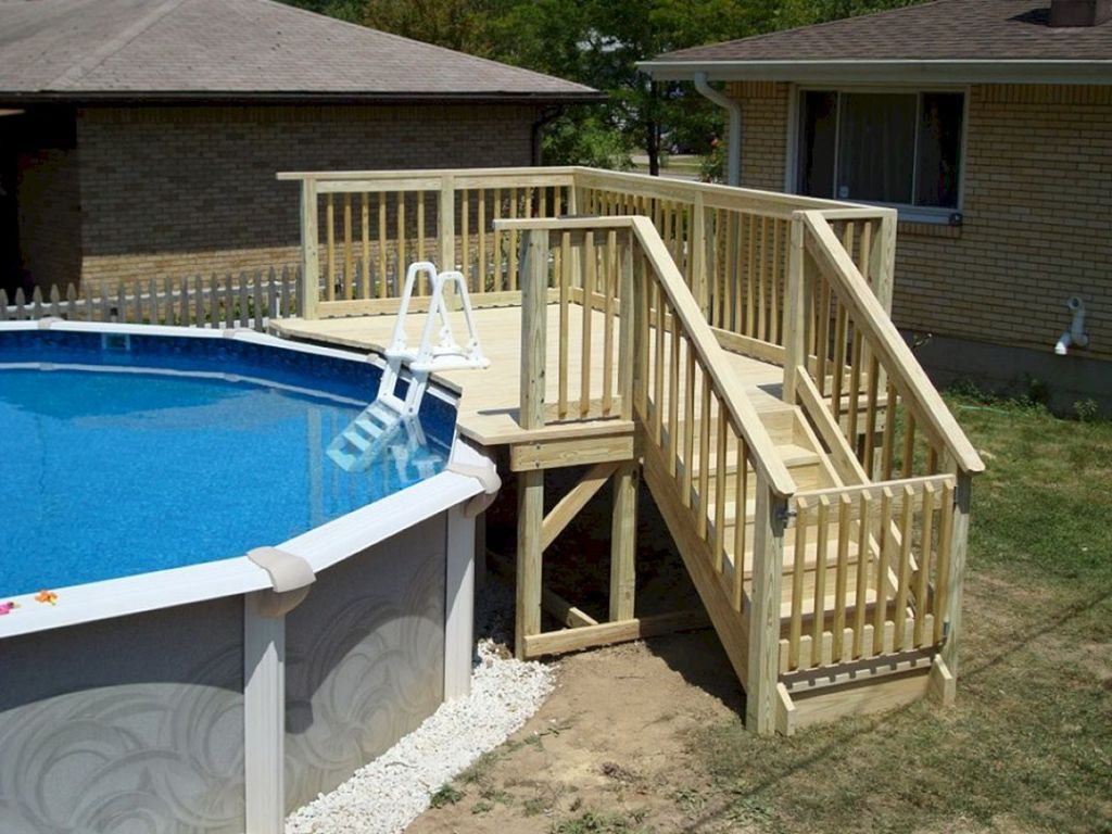 Exterior Popular Above Ground Pool Ladder Deck Mounts From The pertaining to size 1024 X 768