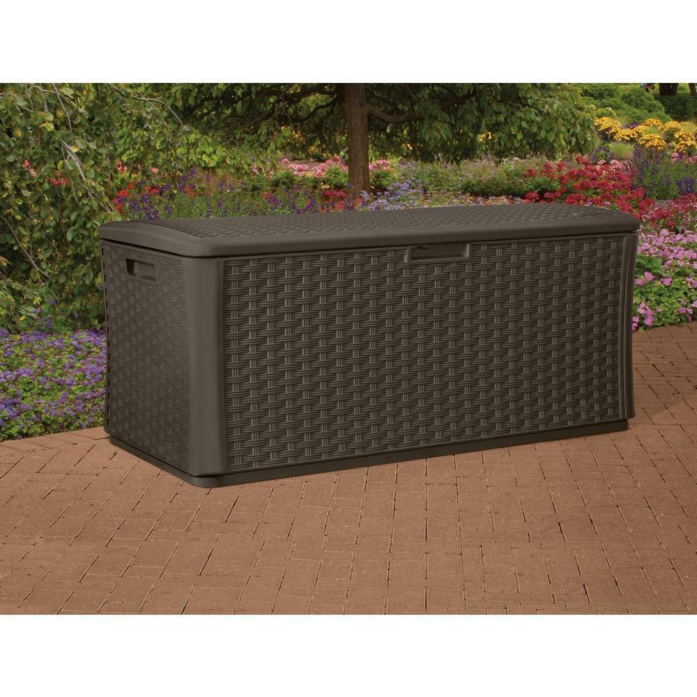 Extra Large Wicker Deck Box Outdoor Container Cushion Storage Garden intended for size 1000 X 1000
