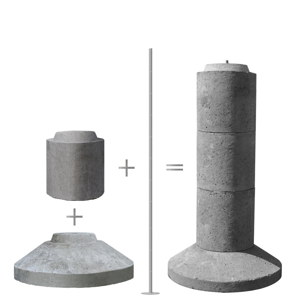 Ez Tube 4 Section 40 In Stackable Precast Concrete Pier Type with regard to sizing 1000 X 1000