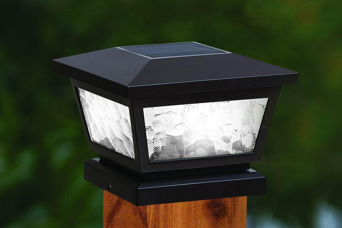 Fairmont Solar Post Cap Lights White Or Black inside proportions 1166 X 779