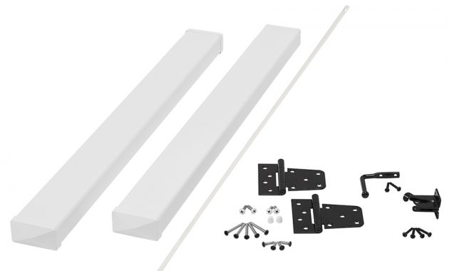 Fiberon Homeselect White Composite Deck Railing Gate Frame Kit At in proportions 900 X 900