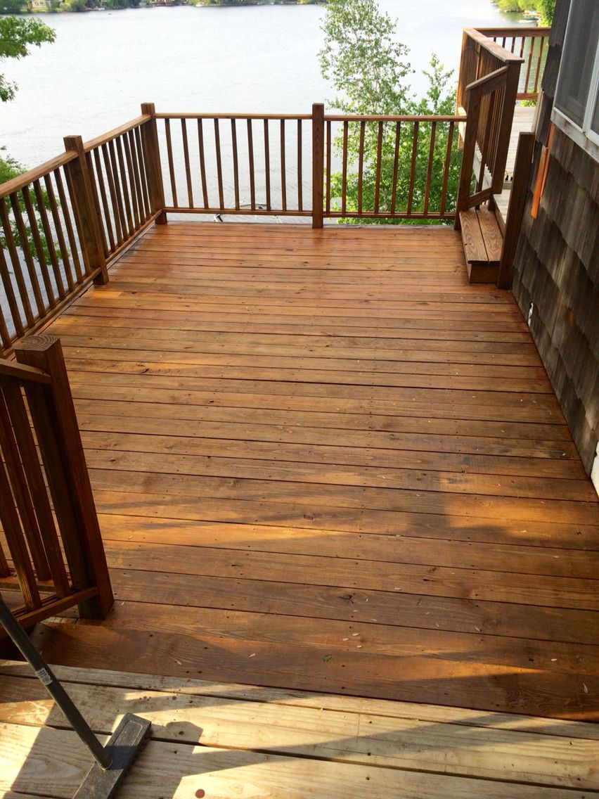 Final Coat Of Olympic Cedar Naturaltone On The Side Deck Same Color throughout dimensions 852 X 1136