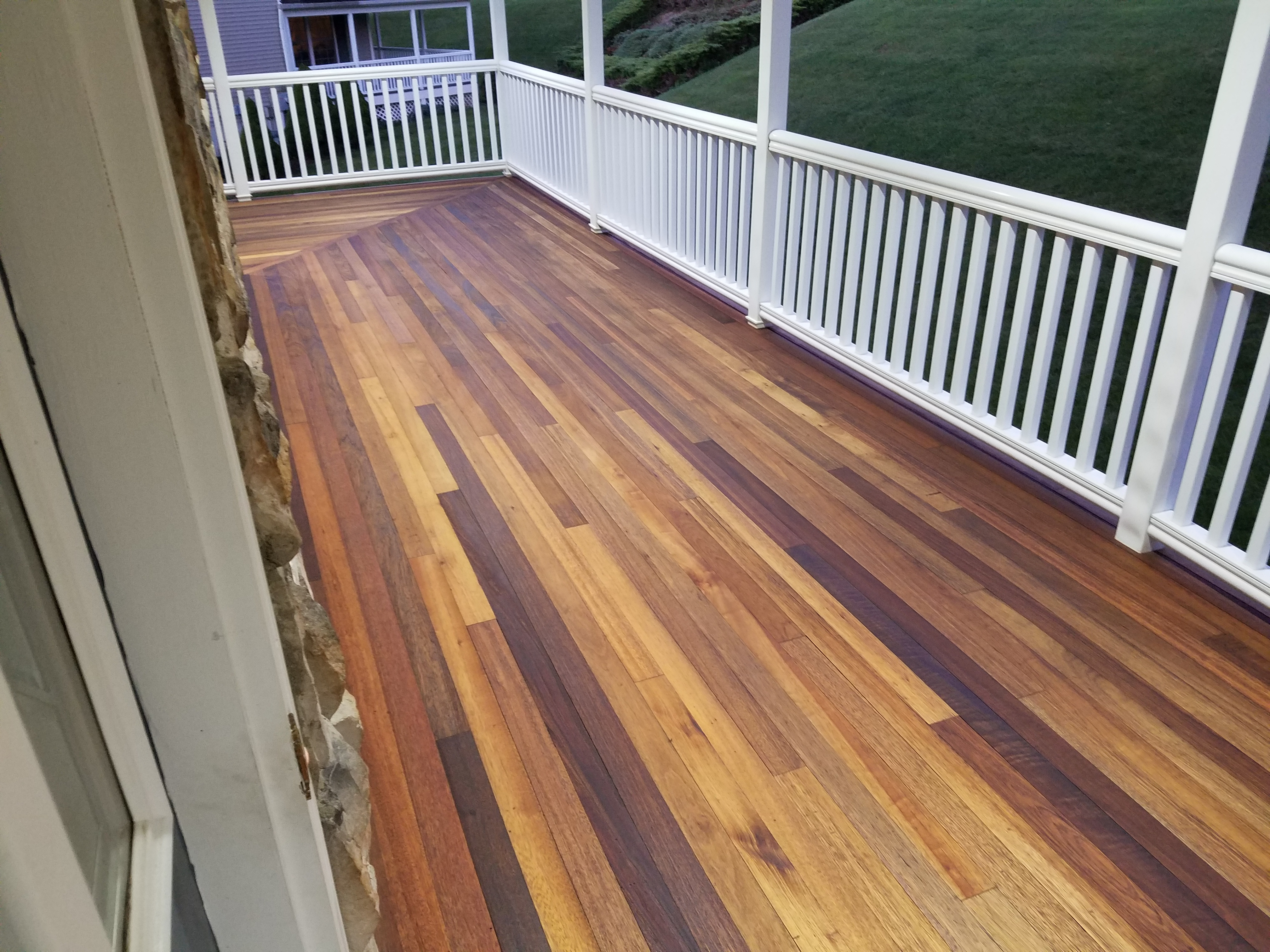 Finished Mahogany Porch With Penofin For Hardwood Deck Stain in dimensions 4032 X 3024