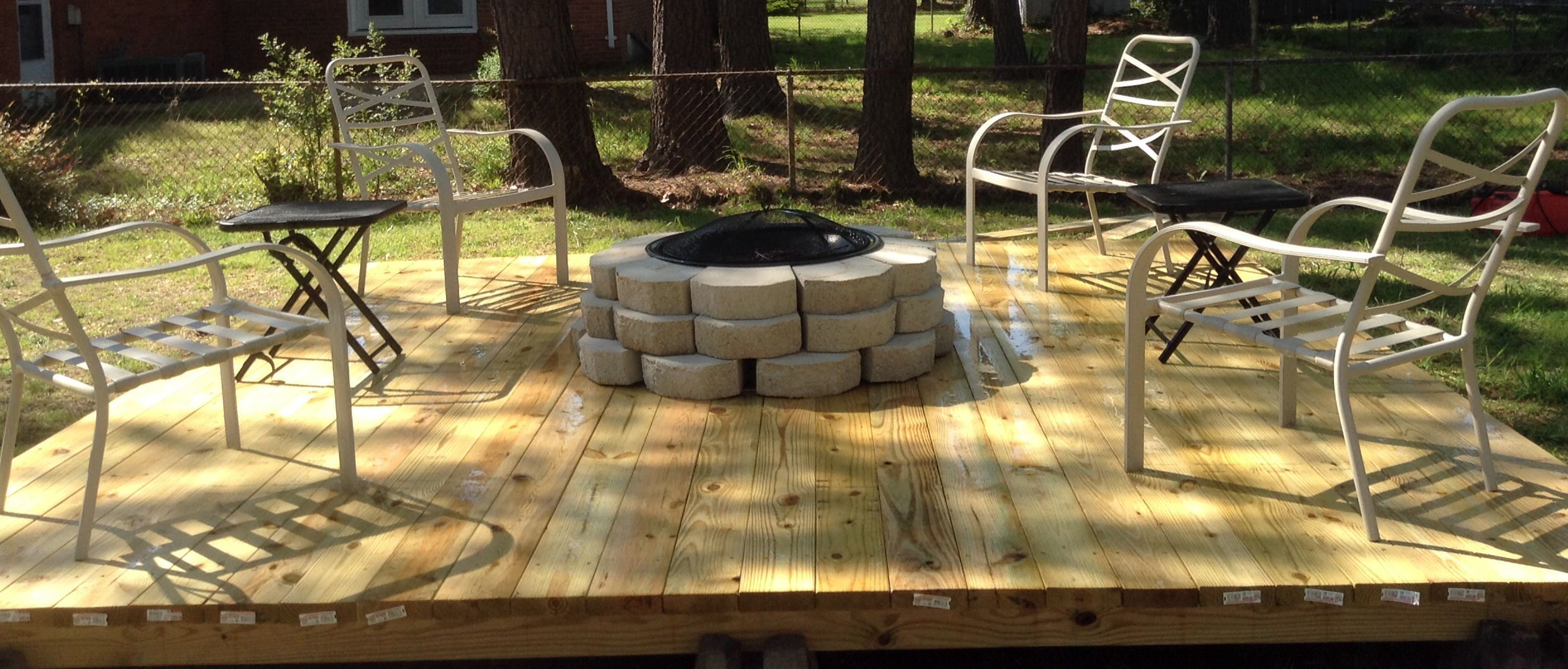 Fire Pit On A 12x12 Floating Deck Floating Decks In 2019 Deck intended for proportions 2486 X 1062