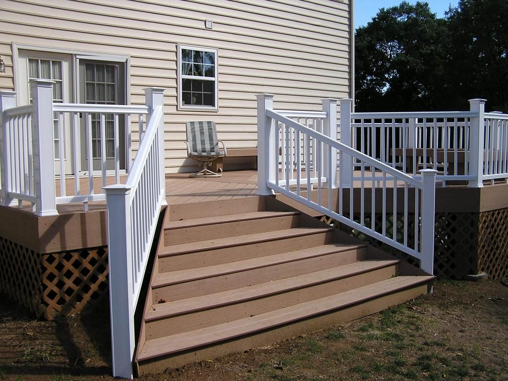 Flared Deck Stair Plans Timbertech Decking With Flared Stairs for sizing 1024 X 768