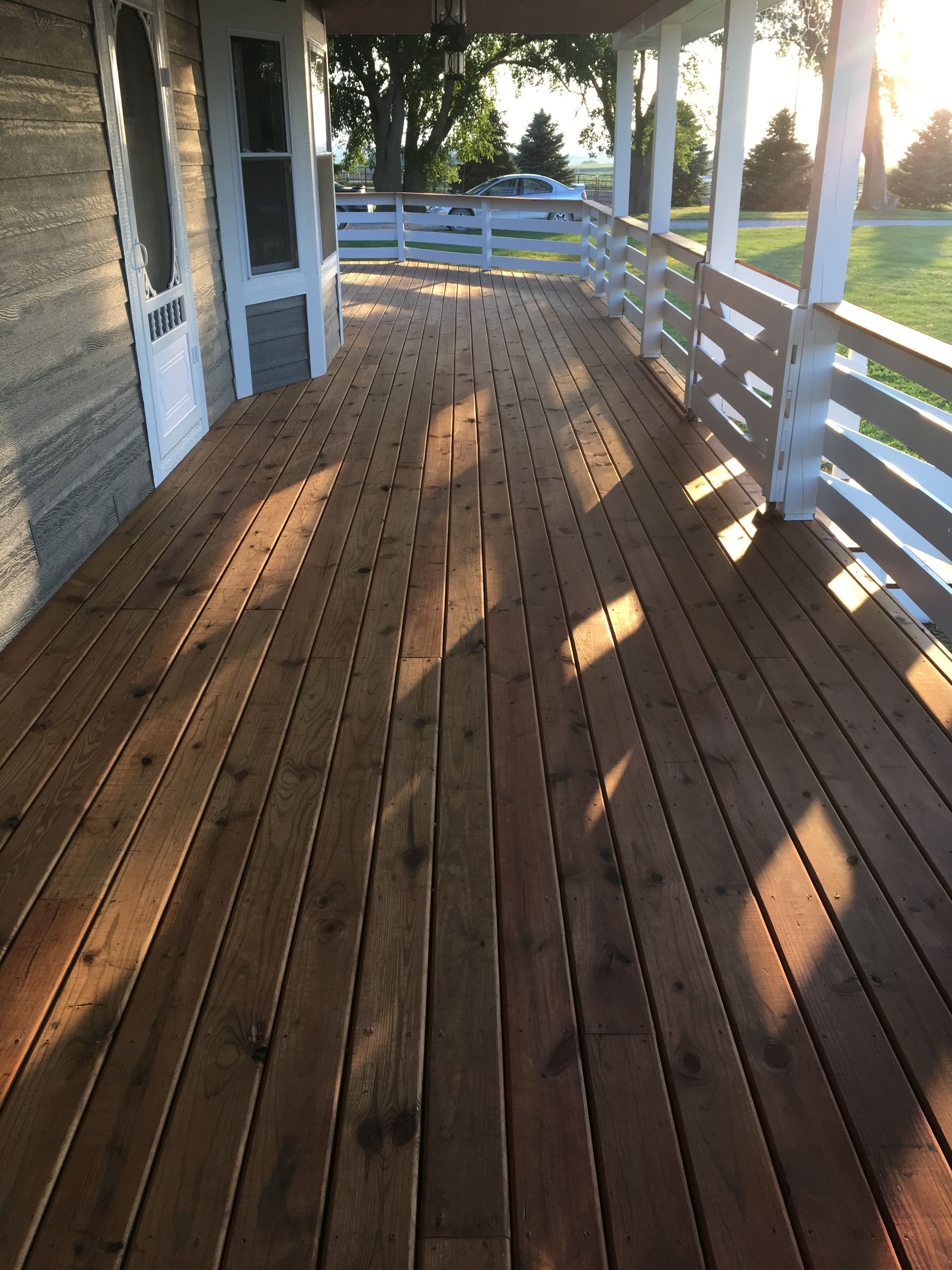 Floor Handrails Done In Sherwin Williams Superdeck Transparent Oil for measurements 3024 X 4032