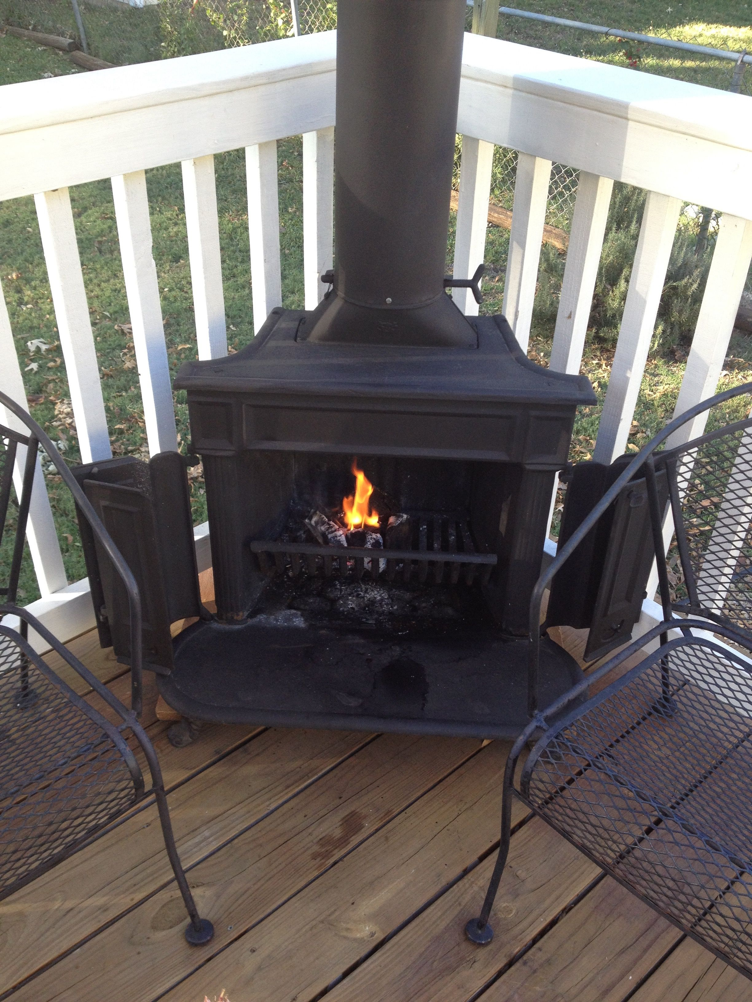 Franklin Stove On My Deck Stuff Ive Built In 2019 Outdoor Wood intended for size 2448 X 3264