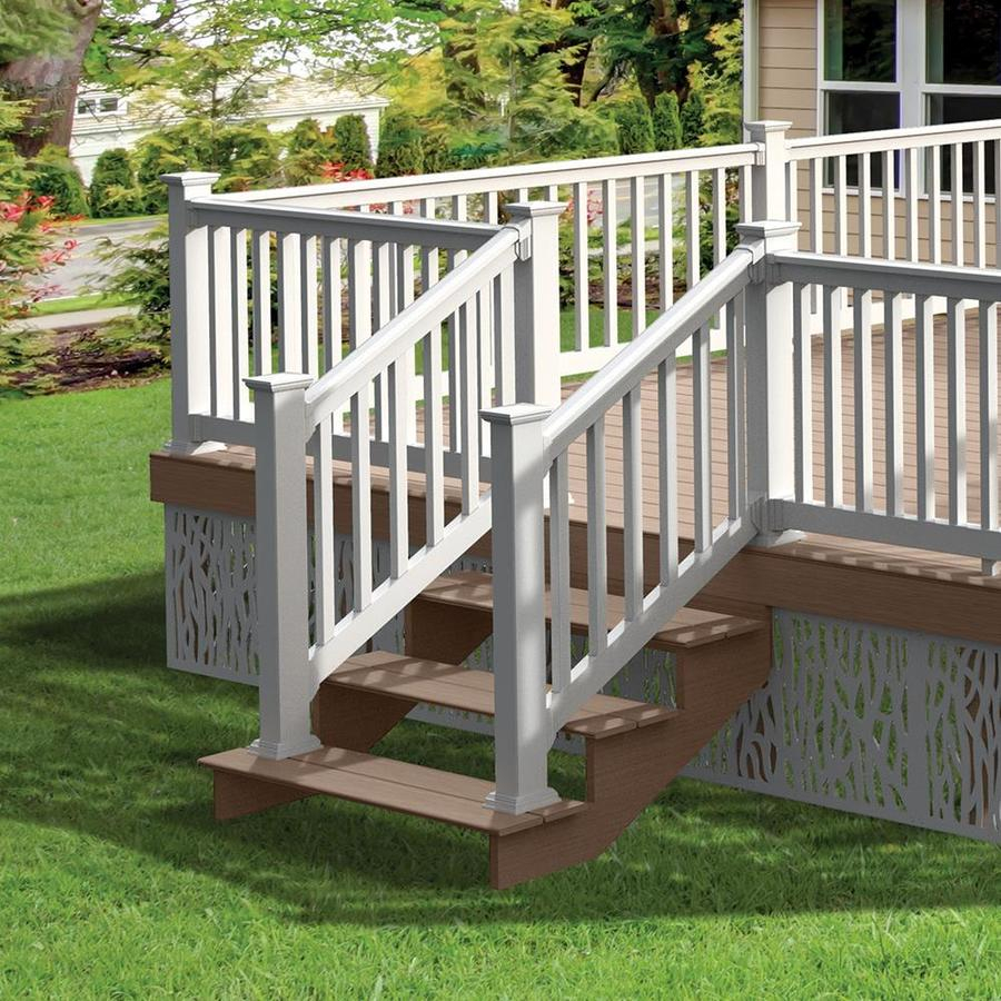 Freedom Assembled 6 Ft X 3 Ft Lincoln Stair White Pvc Deck within size 900 X 900