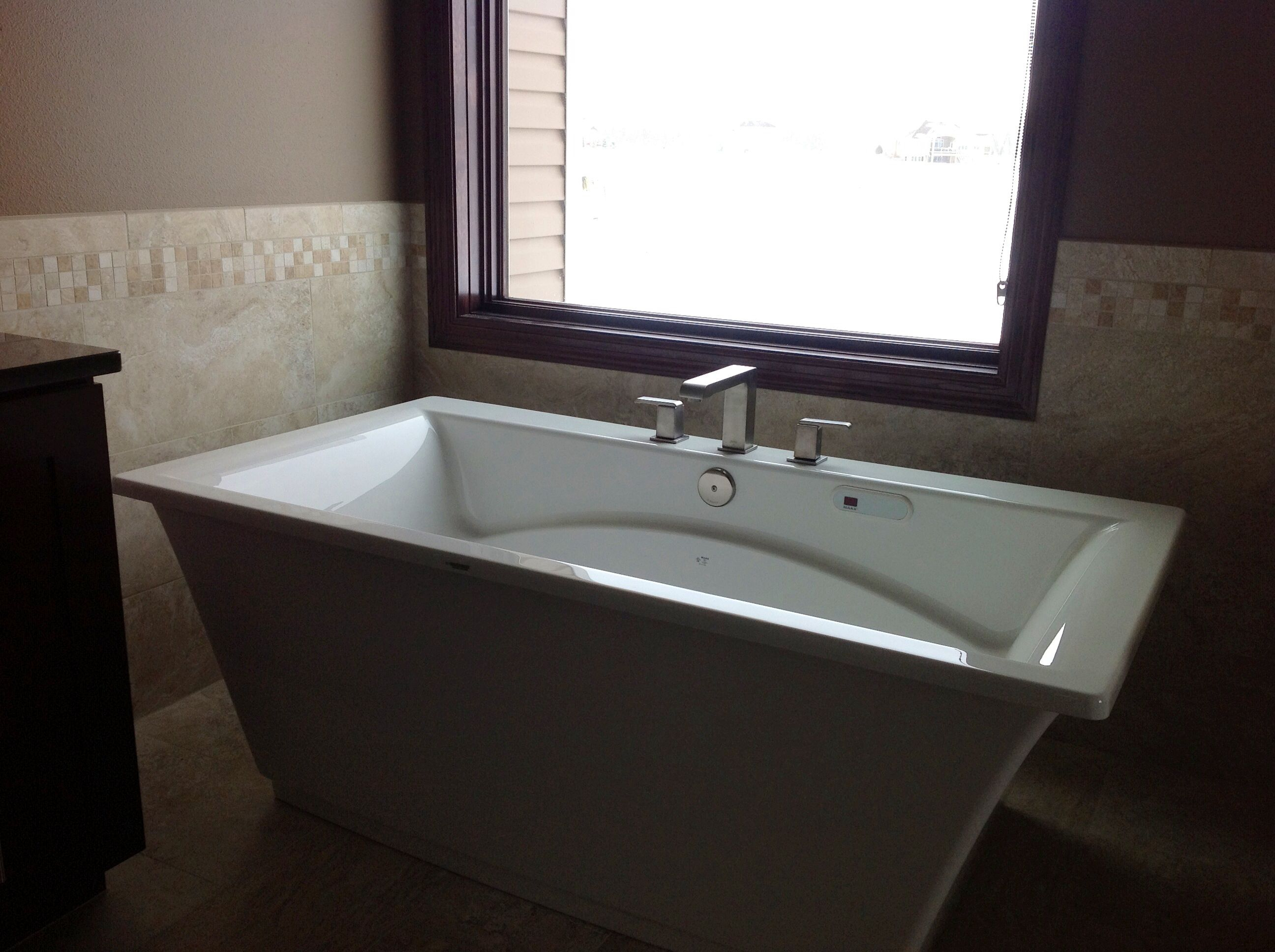 Freestanding Tub With Deck Mount Faucet Our Work In 2019 Bathtub intended for size 2592 X 1936