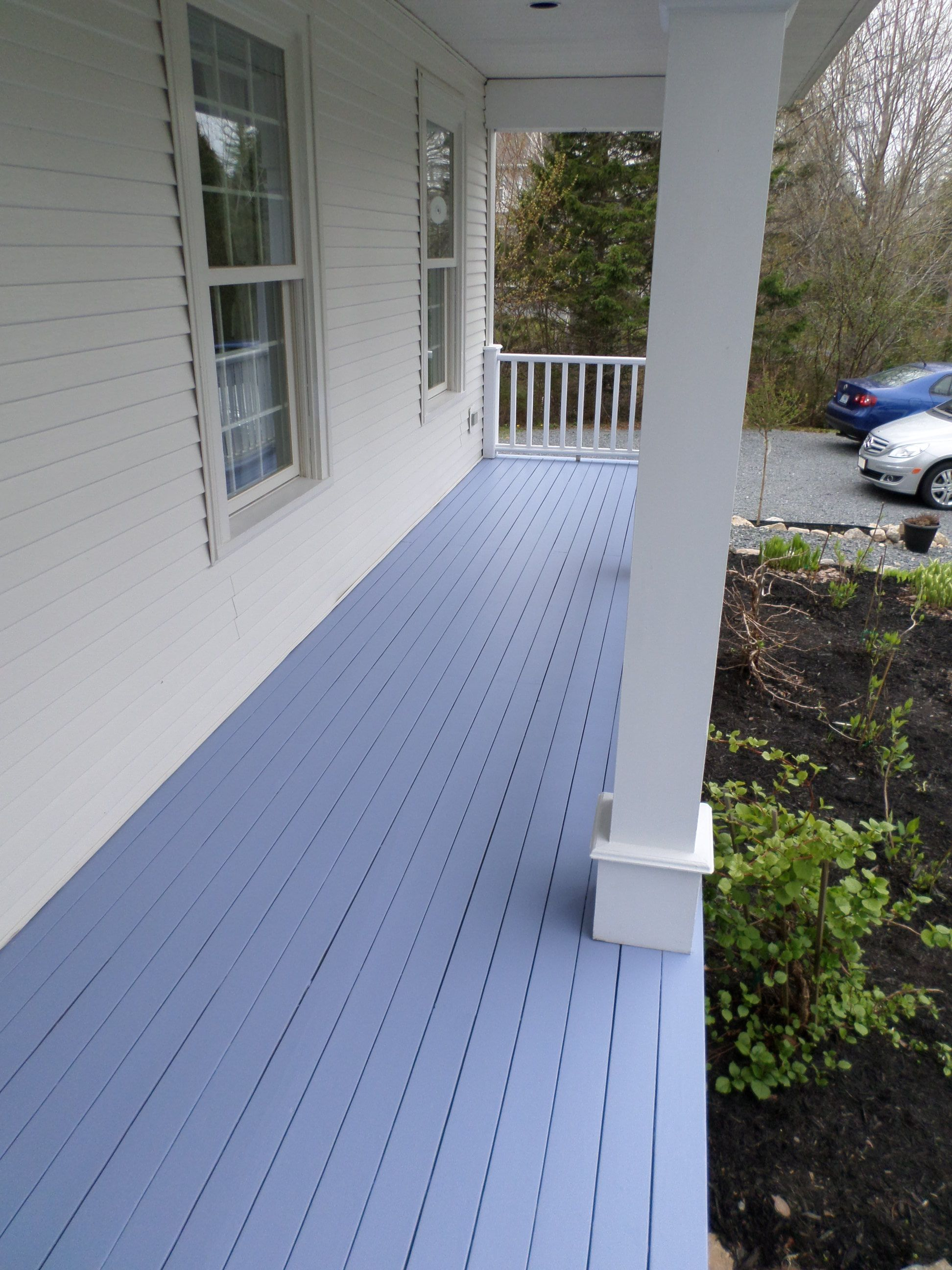 Front Porch Painted A Warm Blue With A Hint Of Lilac Benjamin Moore with dimensions 1944 X 2592