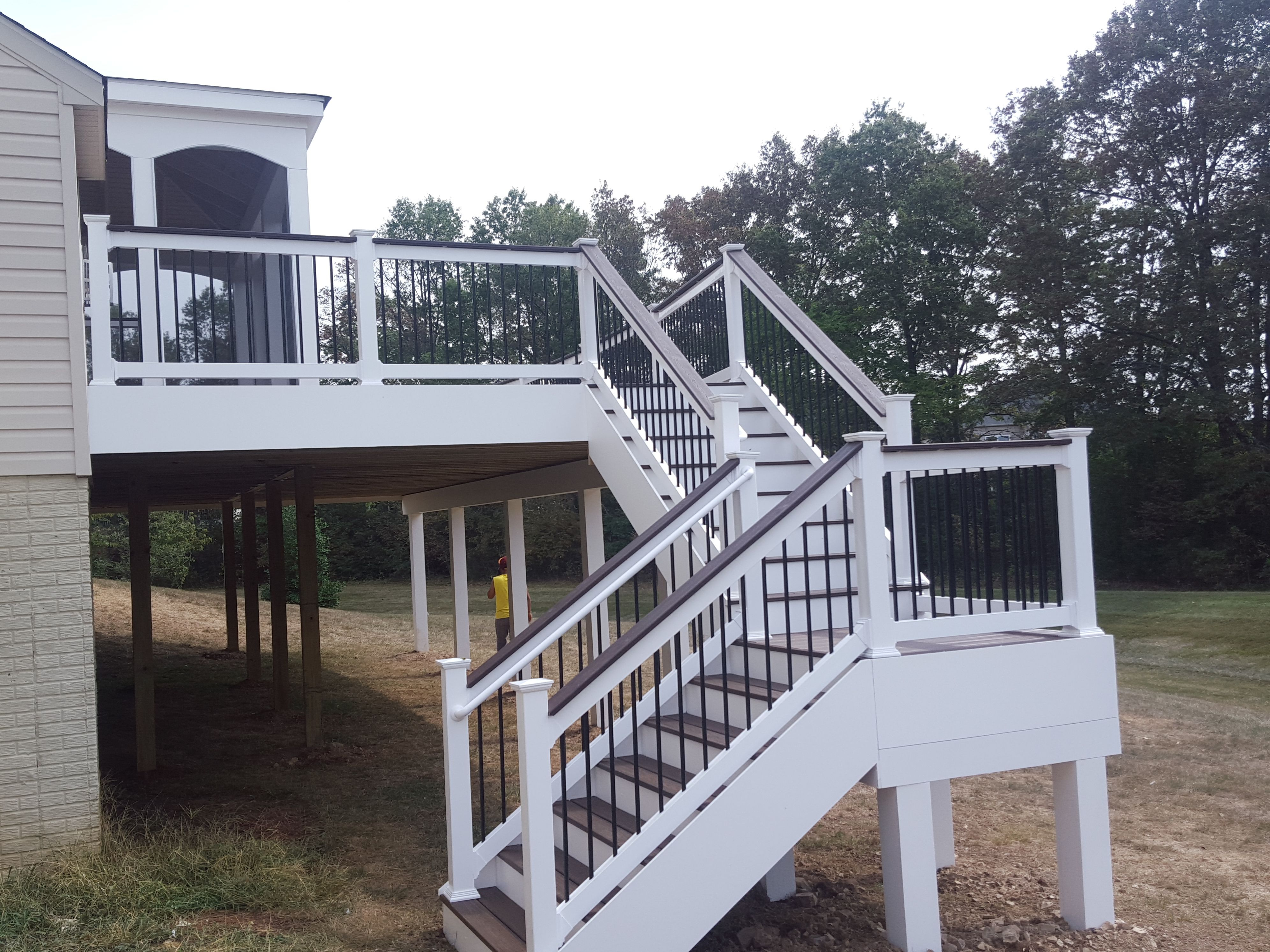 Front Stairs And Back Deck Round House Renovation Deck Stairs within dimensions 3984 X 2988