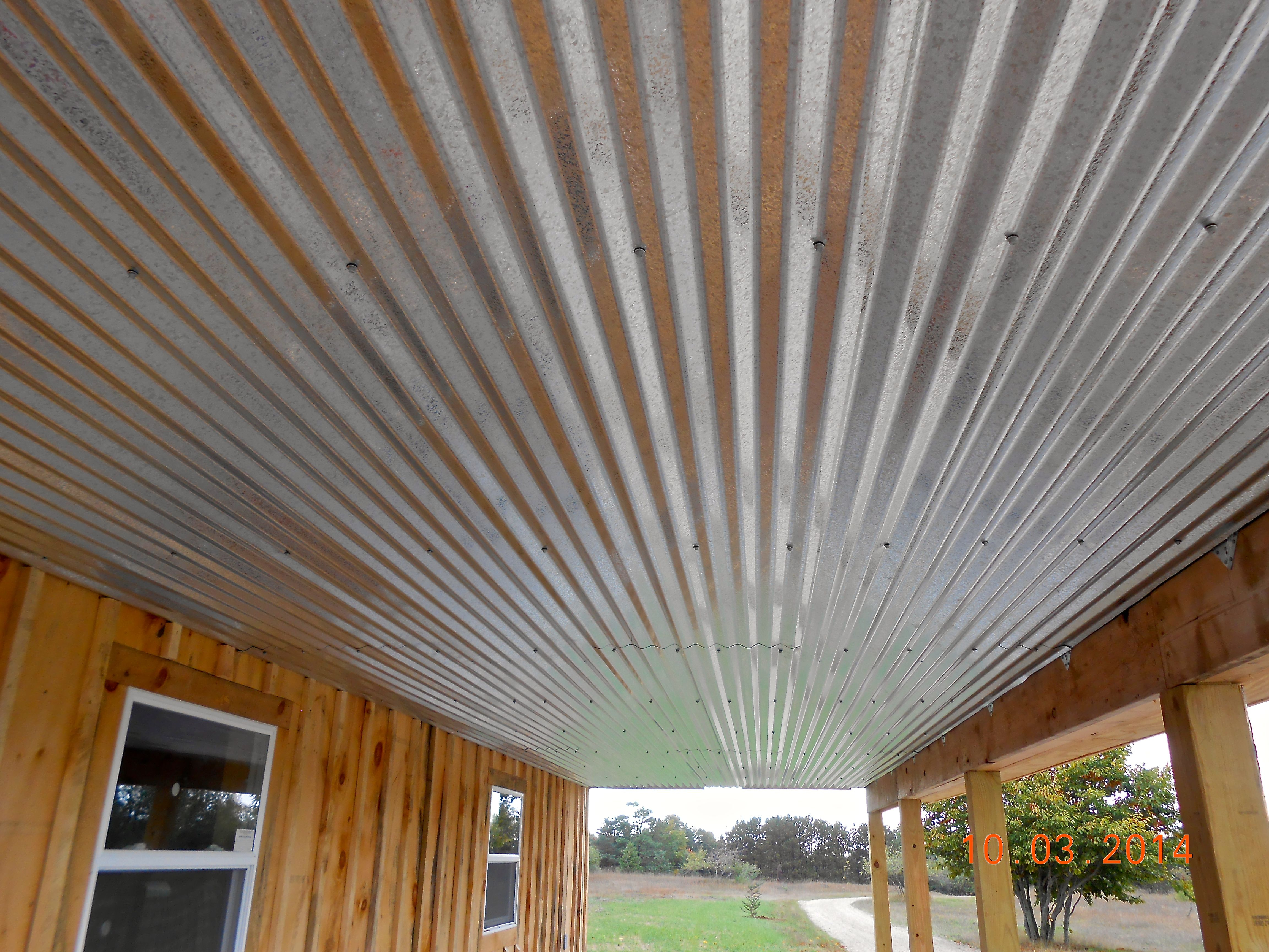 Galvanized Ceiling Galvanized Metal In 2019 Porch Ceiling inside proportions 4608 X 3456