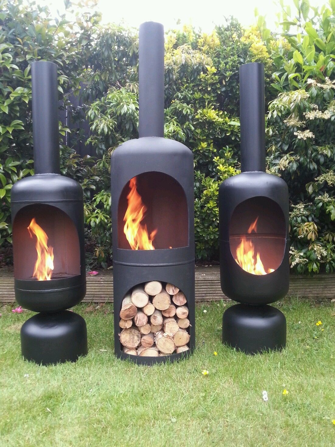 Gas Bottle Wood Burner Log Burner Chimineapatio Heater Fire Pit inside dimensions 1101 X 1468